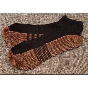 Compression Socks New for Women and Men Arch Support Ankle Height Black Brown